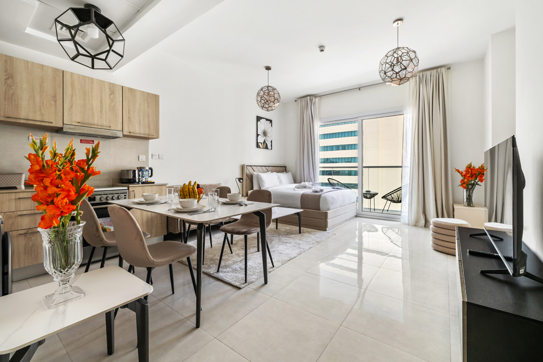 Premium Studio with Kitchen and Balcony